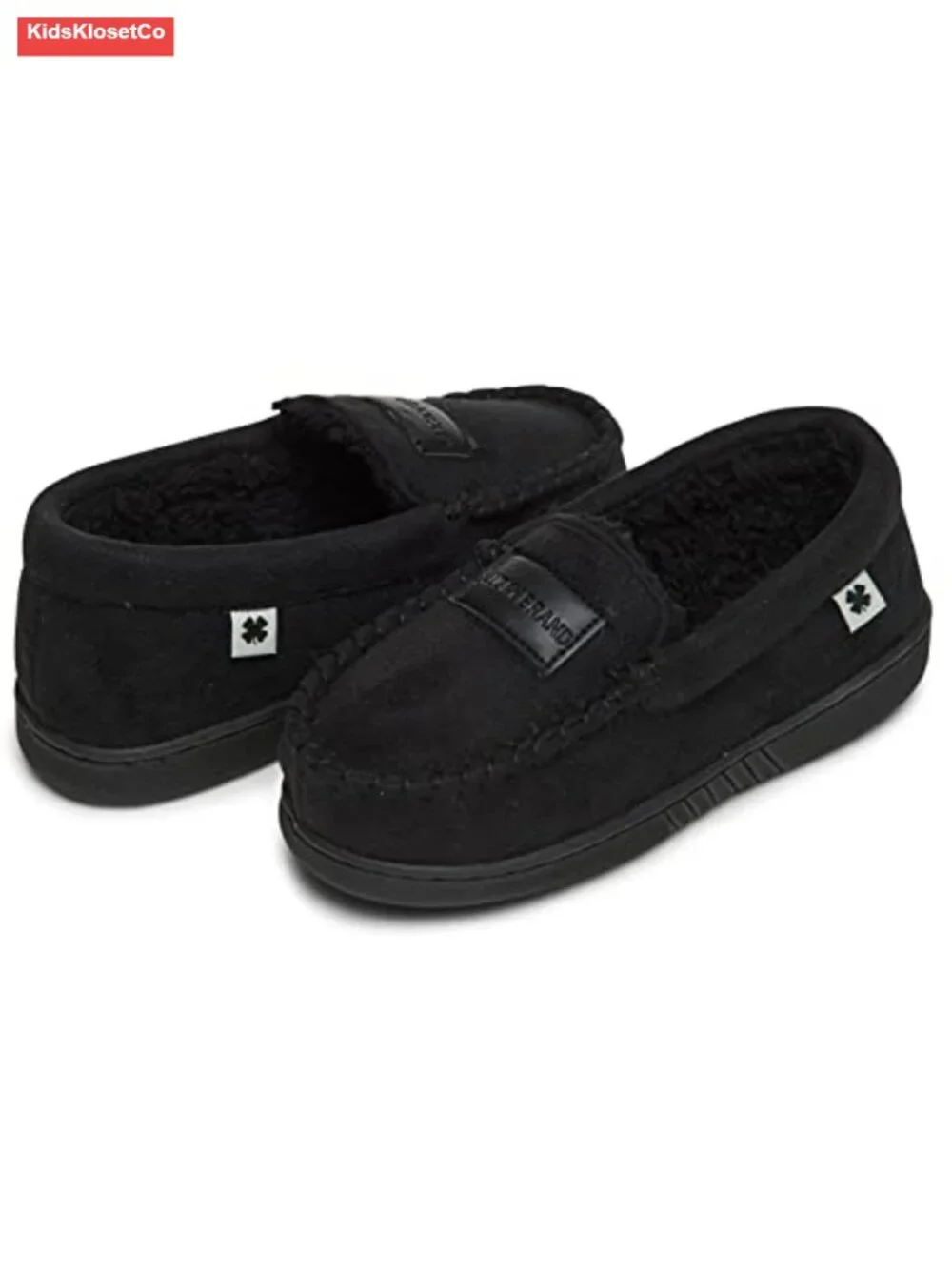 Boys Micro Suede Fuzzy Lined Mocc - Kids Cozy House Shoes